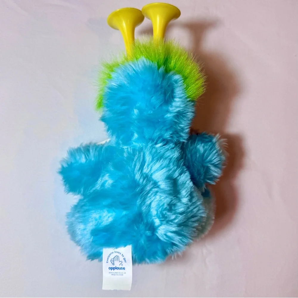 New Vintage Applause Sesame Street Electric Blue Honker Plush Toy 1992 Squeaks!